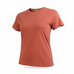 Lululemon Shirt Womens 12 Orange Pima Short Sleeve Relaxed Yoga Top Athletic